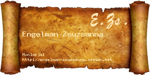 Engelman Zsuzsanna névjegykártya